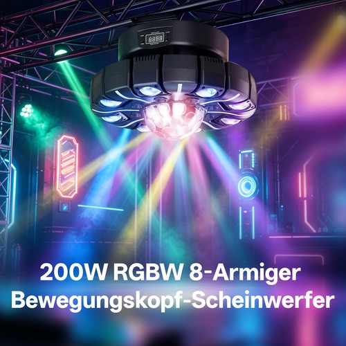 200w 8arms rgbw moving head - 8arms,